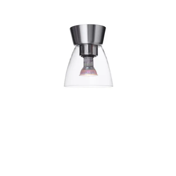 Bizzo ceiling D165 aluminium/clear glass E27