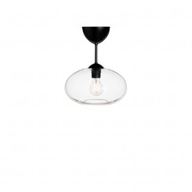 Bullo ceiling D270 flat black/clear glass E27