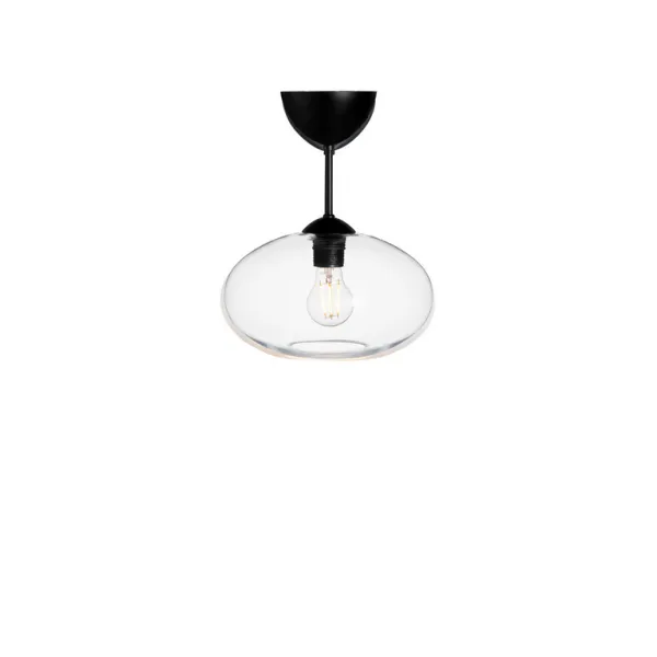 Bullo ceiling D270 flat black/clear glass E27