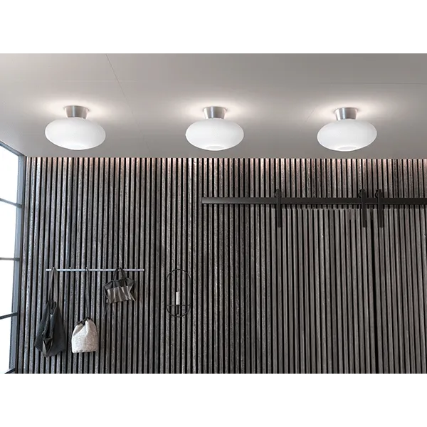 Bullo XL ceiling D380 aluminum/opal glass E27