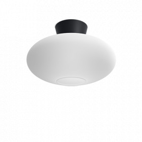 Bullo XL ceiling D380 flat black/opal glass E27