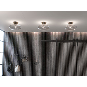 Bullo XL ceiling D380 brass/clear glass E27