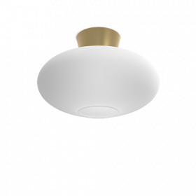 Bullo XL ceiling D380 brass/opal glass E27