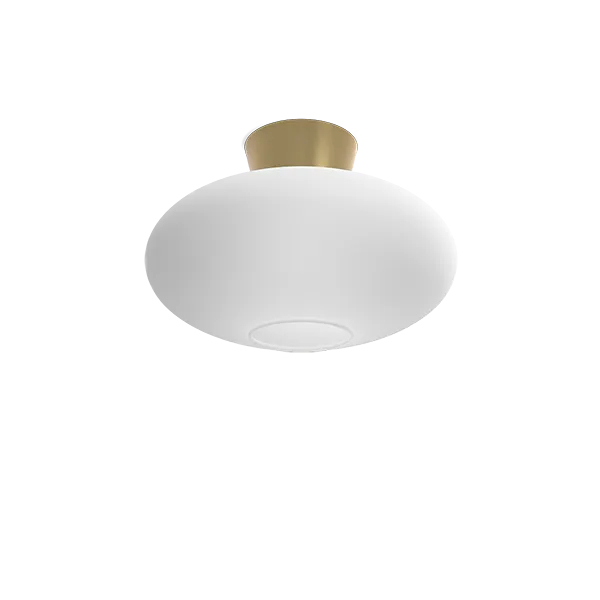 Bullo XL ceiling D380 brass/opal glass E27