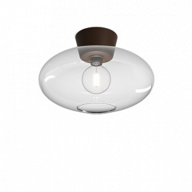 Bullo XL ceiling D380 oxide/clear glass E27