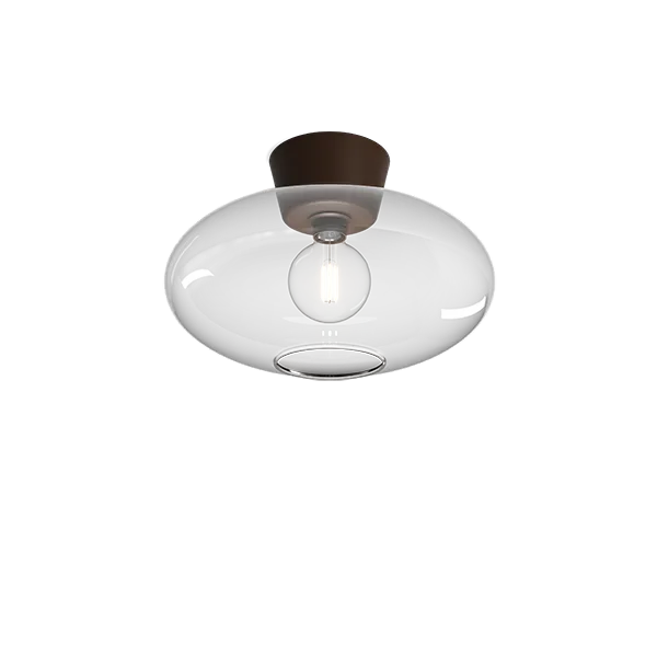 Bullo XL ceiling D380 oxide/clear glass E27