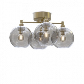 Gloria ceiling D460 brass/smoked glass E14