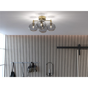 Gloria ceiling D460 brass/smoked glass E14