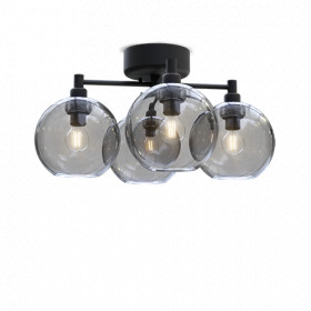 Gloria ceiling D460 black/smoked glass E14