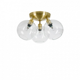 Gloria ceiling D330 brass/clear glass E14