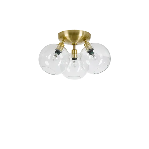 Gloria ceiling D330 brass/clear glass E14