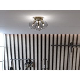 Gloria ceiling D330 brass/clear glass E14