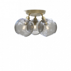 Gloria ceiling D330 brass/smoked glass E14