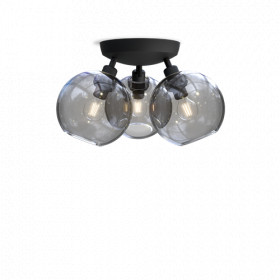 Gloria ceiling D330 black/smoked glass E14