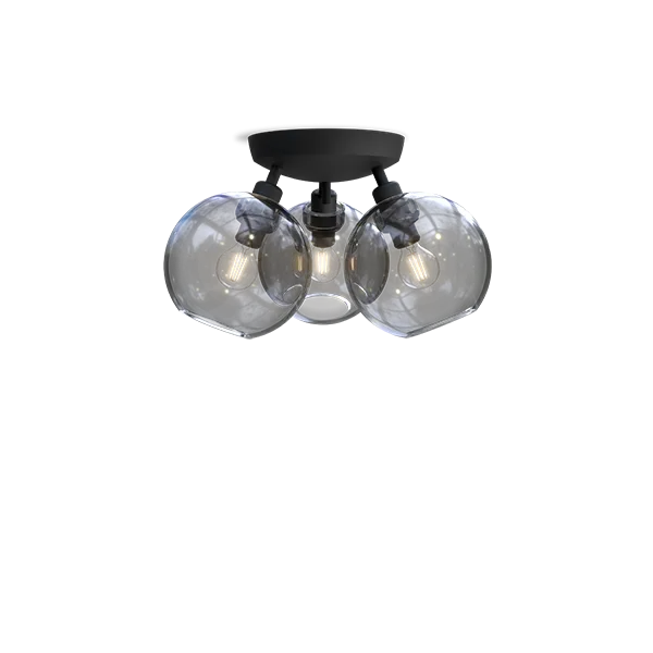 Gloria ceiling D330 black/smoked glass E14