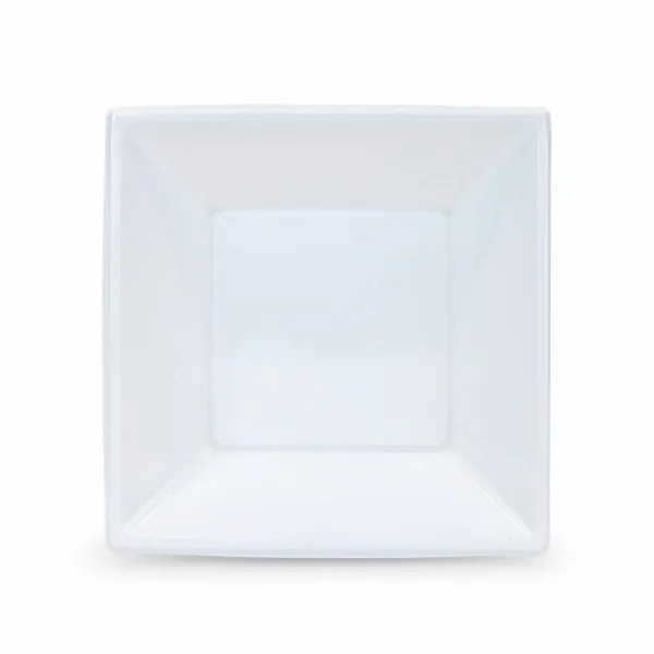 Set of reusable plates Algon Squared White Plastic 18 x 18 x 4 cm (24 Units)
