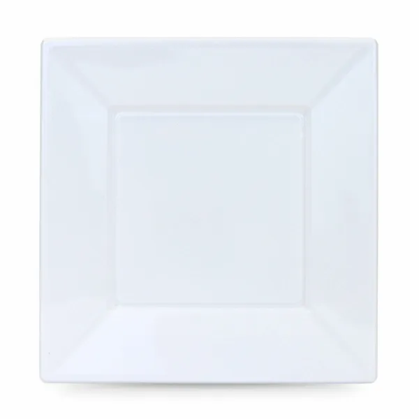 Set of reusable plates Algon Squared White Plastic 23 x 23 x 2 cm (24 Units)