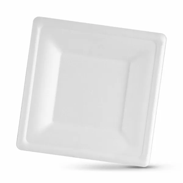 Plokštelių rinkinys Algon Vienkartinis Balta Cukranendrės Kvadratai 16 cm (12 vnt.)