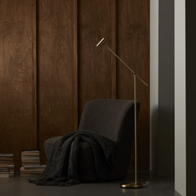 Cato floor lamp polished brass GU4/MR11
