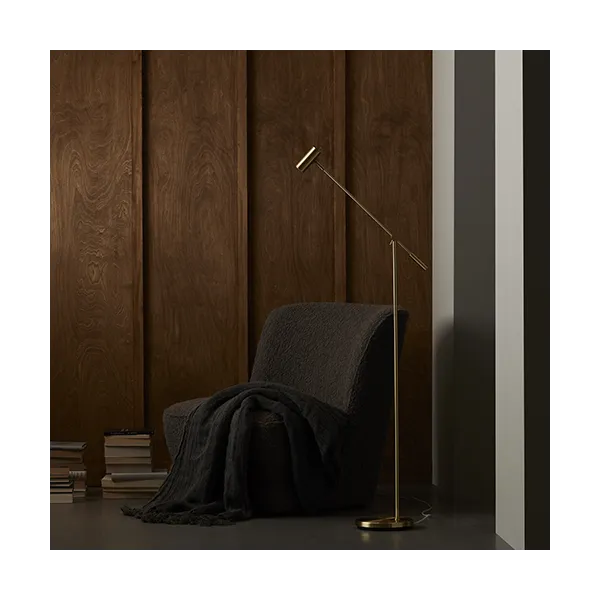 Cato floor lamp polished brass GU4/MR11