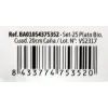Plate set Algon Disposable White Sugar Cane Squared 20 cm (12 Units)