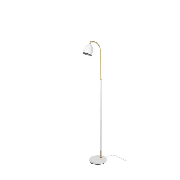 Deluxe floor lamp white/brass MR16