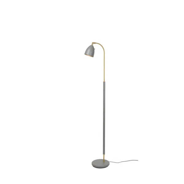 Deluxe floor lamp warm grey/brass MR16