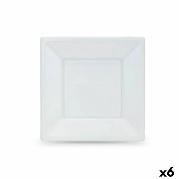 Set of reusable plates Algon White Plastic 18 x 18 x 1,5 cm (36 Units)