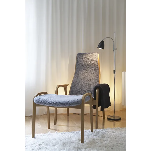 Sway floor lamp black/chrome E27 H:1300mm