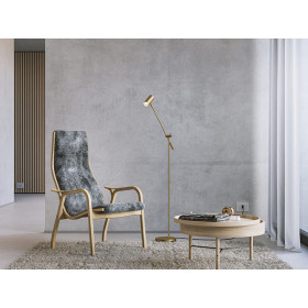 Tyson floor lamp tilt matt polished brass GU10 