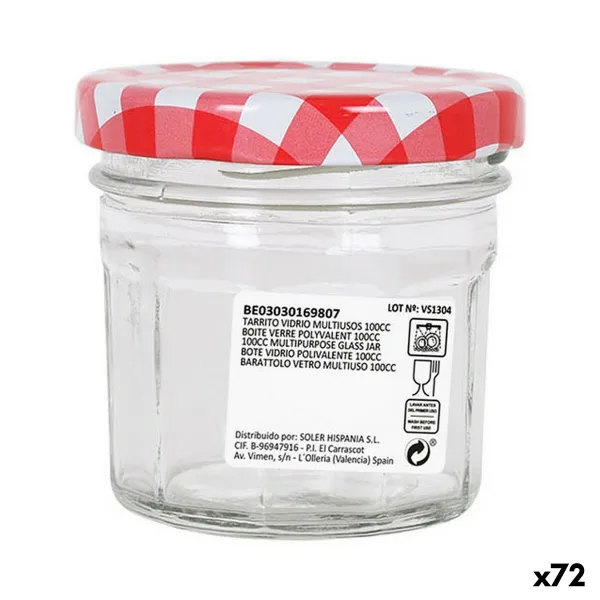 Alavas Mediterraneo stiklas 6,5 x 6,5 x 6,5 cm (72 Vienetai)