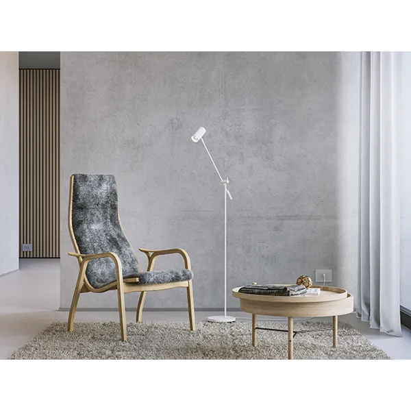 Tyson floor lamp tilt white structure GU10