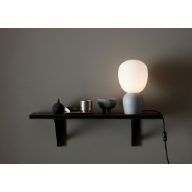 Buddy table lamp concrete structure/opal glass G9