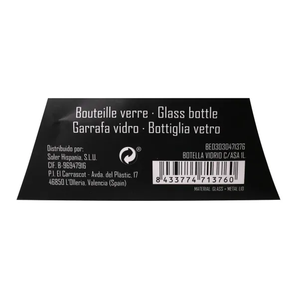 Glass Bottle Anna 1 L Glass (12 Units)