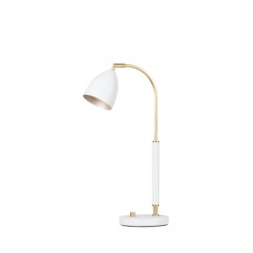Deluxe table lamp white/brass MR16