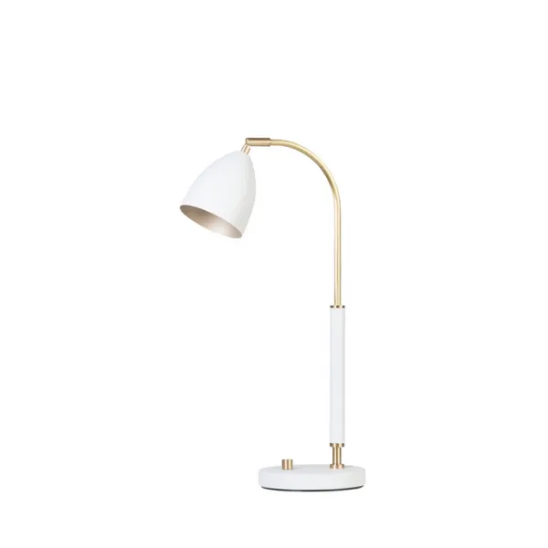 Deluxe table lamp white/brass MR16