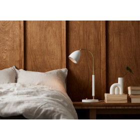 Deluxe table lamp white/brass MR16
