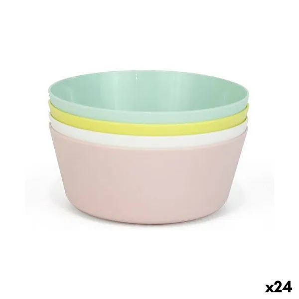 Kulhosetti Dem Monivärinen 4 Kappaletta Muovinen 12 x 12 x 5 cm (4 Kappaletta) (24 osaa)