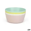 Dubenėlių rinkinys Dem Spalvotas 4 Dalys Plastmasinis 12 x 12 x 5 cm (4 Dalys) (24 vnt.)