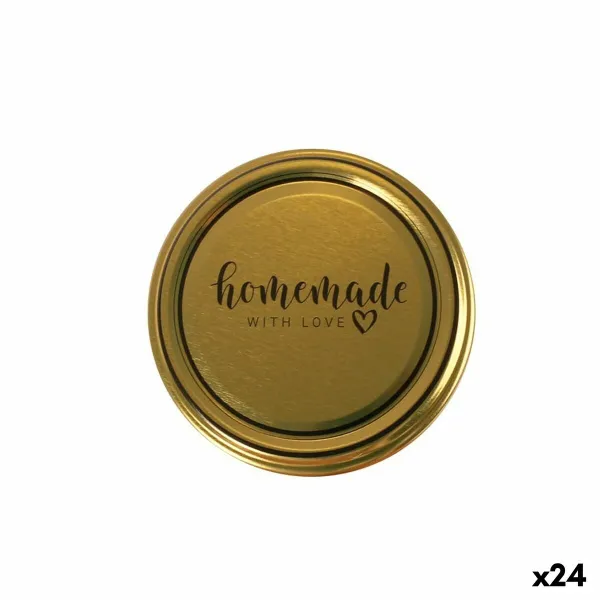 Набор крышек Sarkap Homemade Позолоченный 6 Предметы 8,5 x 0,8 cm (24 штук)