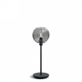 Gloria table lamp black structure/smoked glass E14