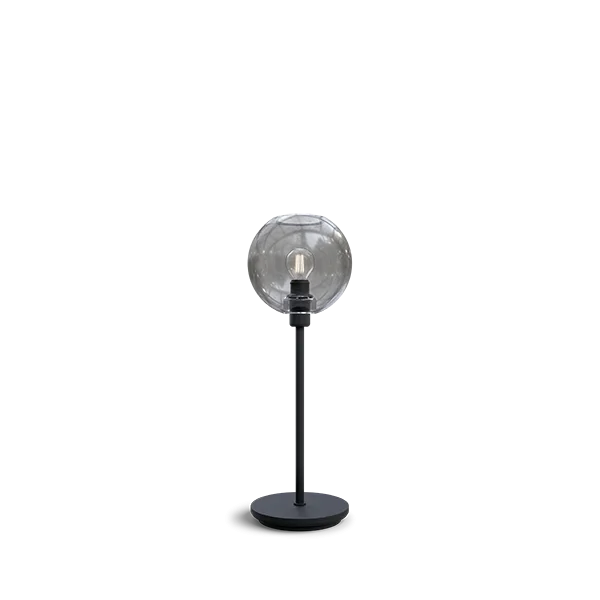 Gloria table lamp black structure/smoked glass E14
