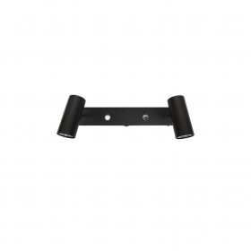 Cato wall lamp flat black double GU4/MR11