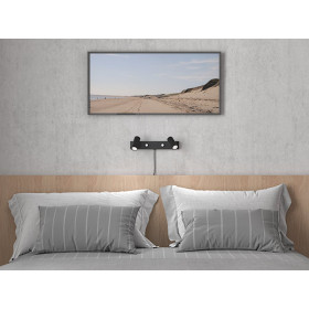 Cato wall lamp flat black double GU4/MR11