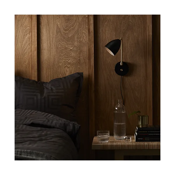 Deluxe wall lamp black/brass MR16