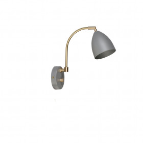 Deluxe wall lamp warm grey/brass MR16