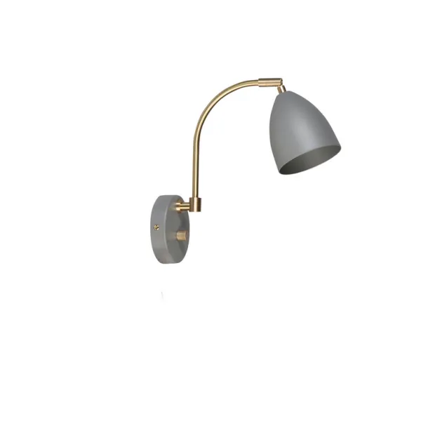 Deluxe wall lamp warm grey/brass MR16