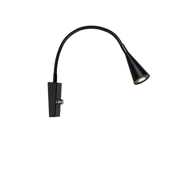 Ledro wall lamp flat black MR16