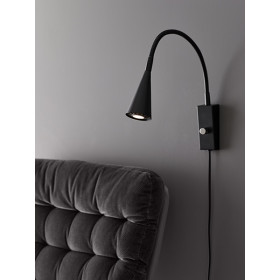 Ledro wall lamp flat black MR16