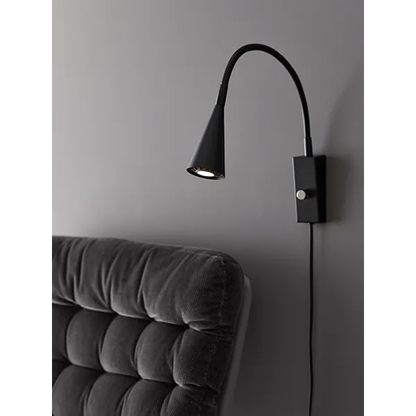 Ledro wall lamp flat black MR16